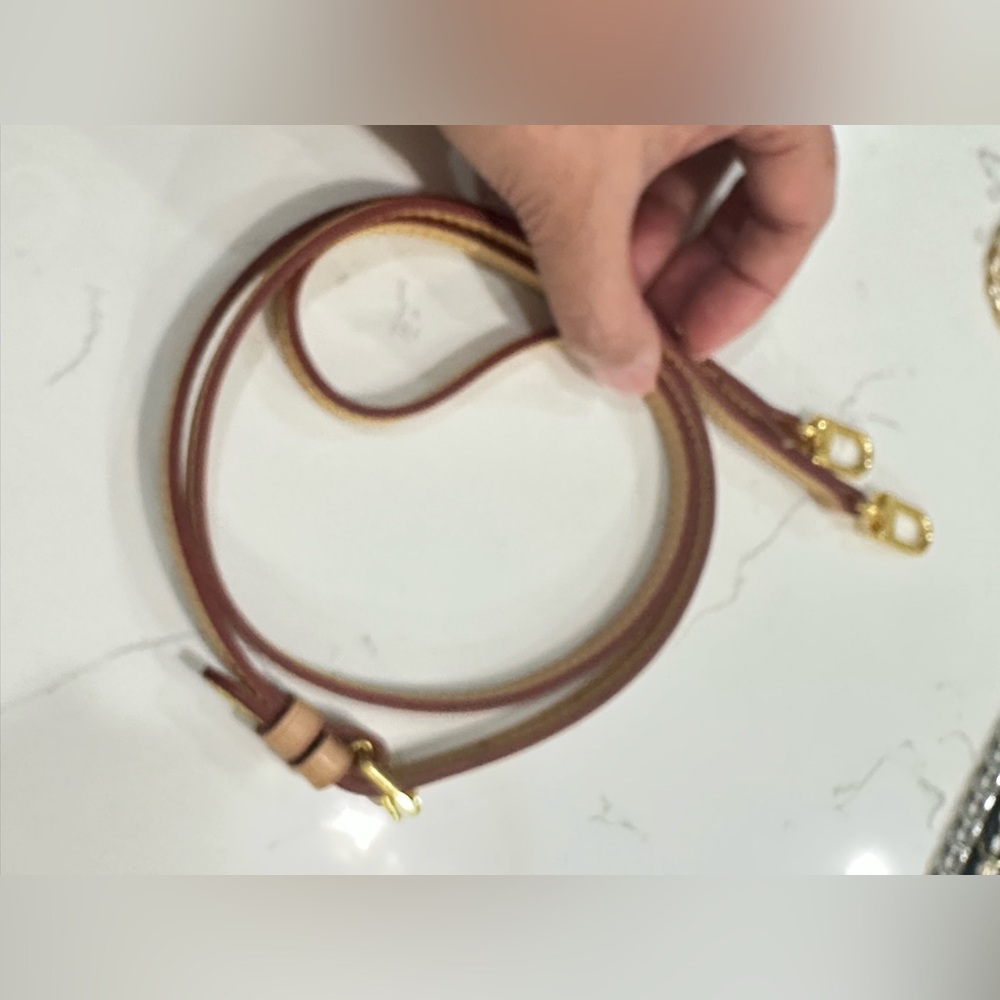 Vachetta Leather Strap with gold accents NWOT